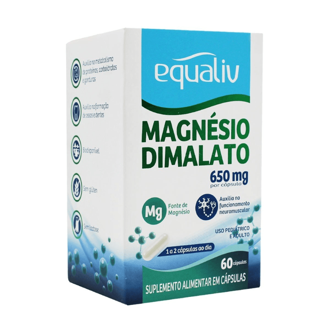 Magnésio Dimalato Equaliv 60 Cápsulas