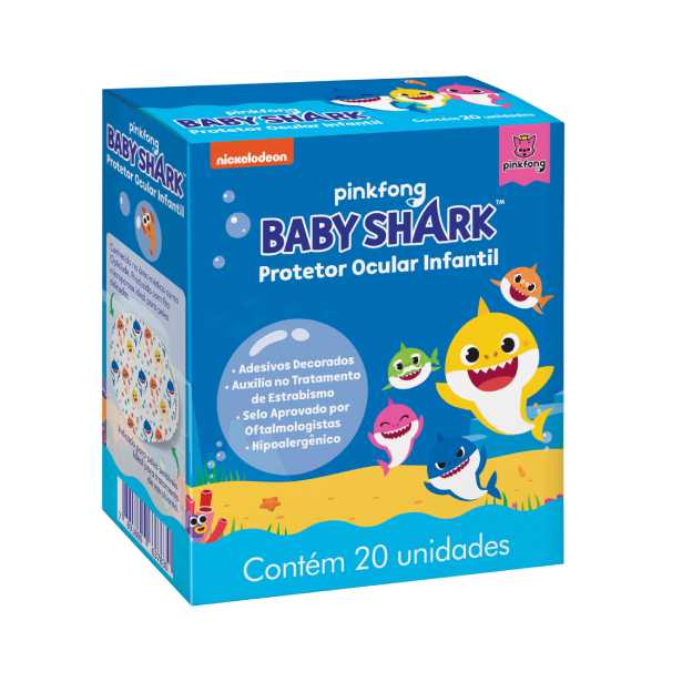 Protetor Ocular Cremer  Baby Shark Infantil 20 Unidades