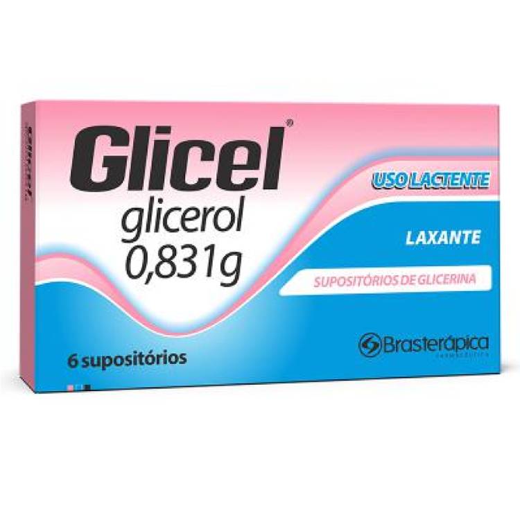 Glicel Supositório Lactente 6 Unidades