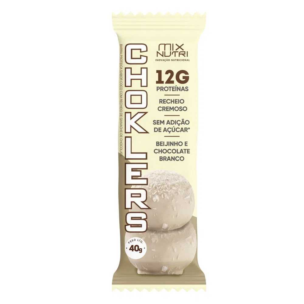 Choklers 40g Beijinho Chocolate Branco-Mix Nutri