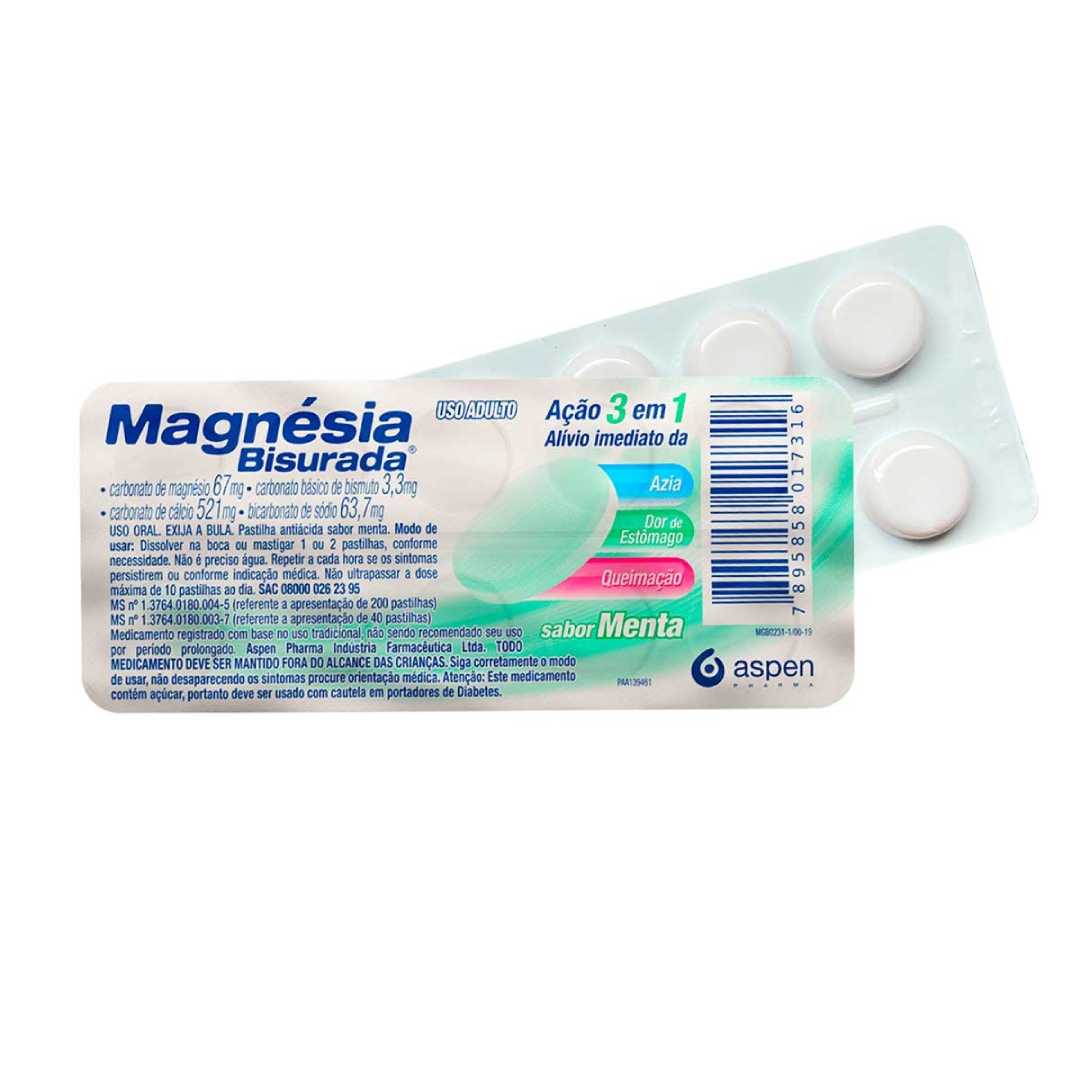 Magnésia Bisurada 10 Comprimidos