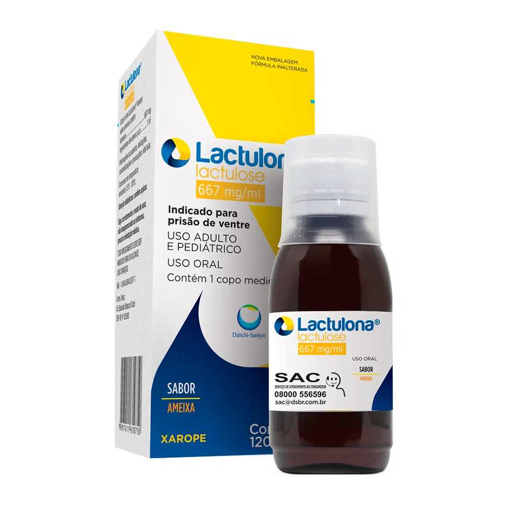 Lactulona 667mg/ml Xarope 120ml Ameixa