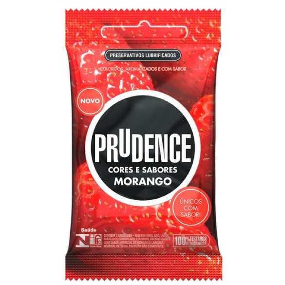 Preservativo Prudence Morango 3 Unidades