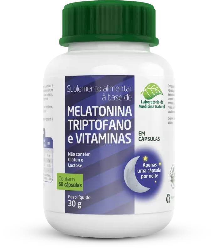 Melatonina Triptofano Vitaminas 60 Cápsulas