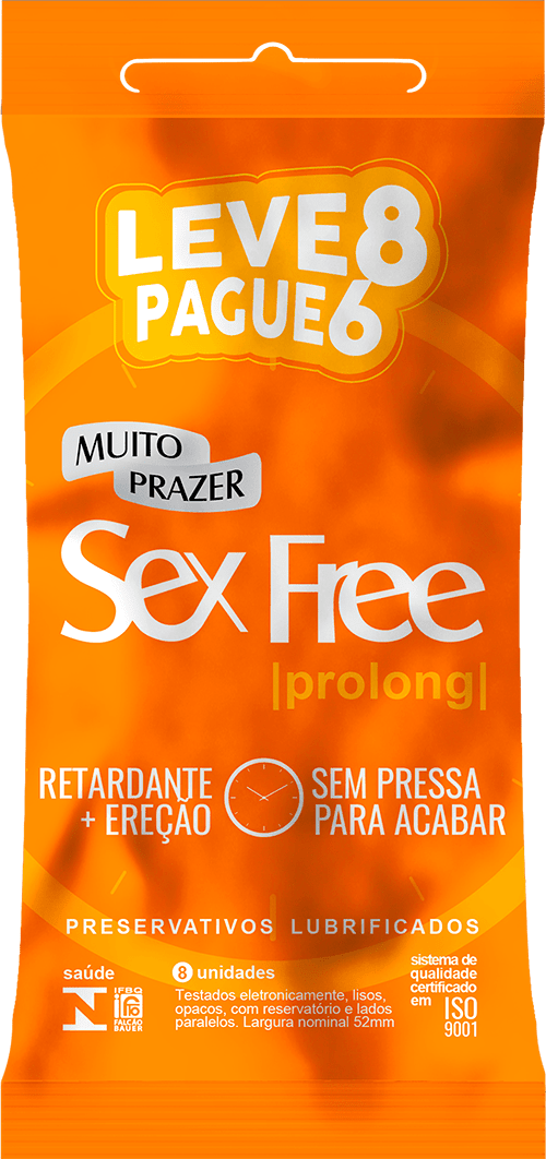 Preservativo Sex Free Prolong 8 Unidades