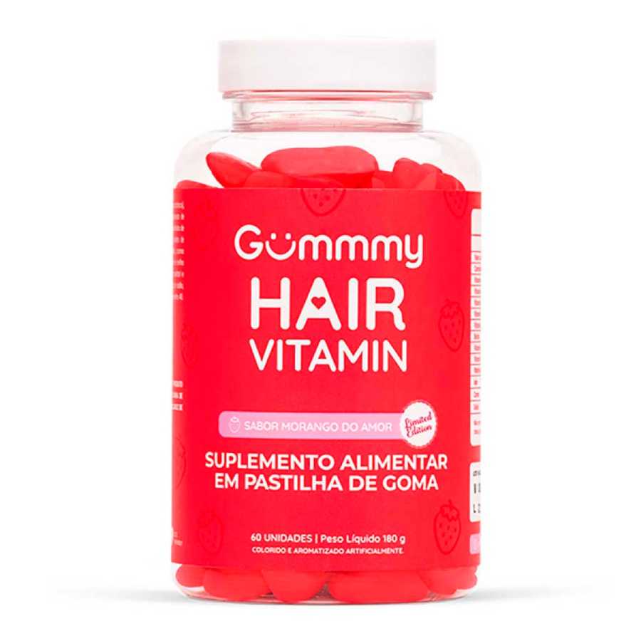 Gummy Hair 60 Gomas Morango