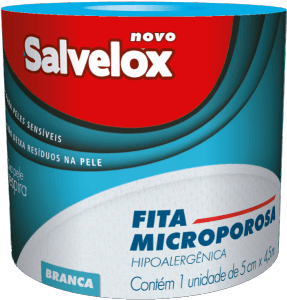 Fita Microporosa Salvelox Branca 5cmX4,5m