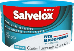 Fita Microporosa Salvelox Branca 2,5cmX4,5m