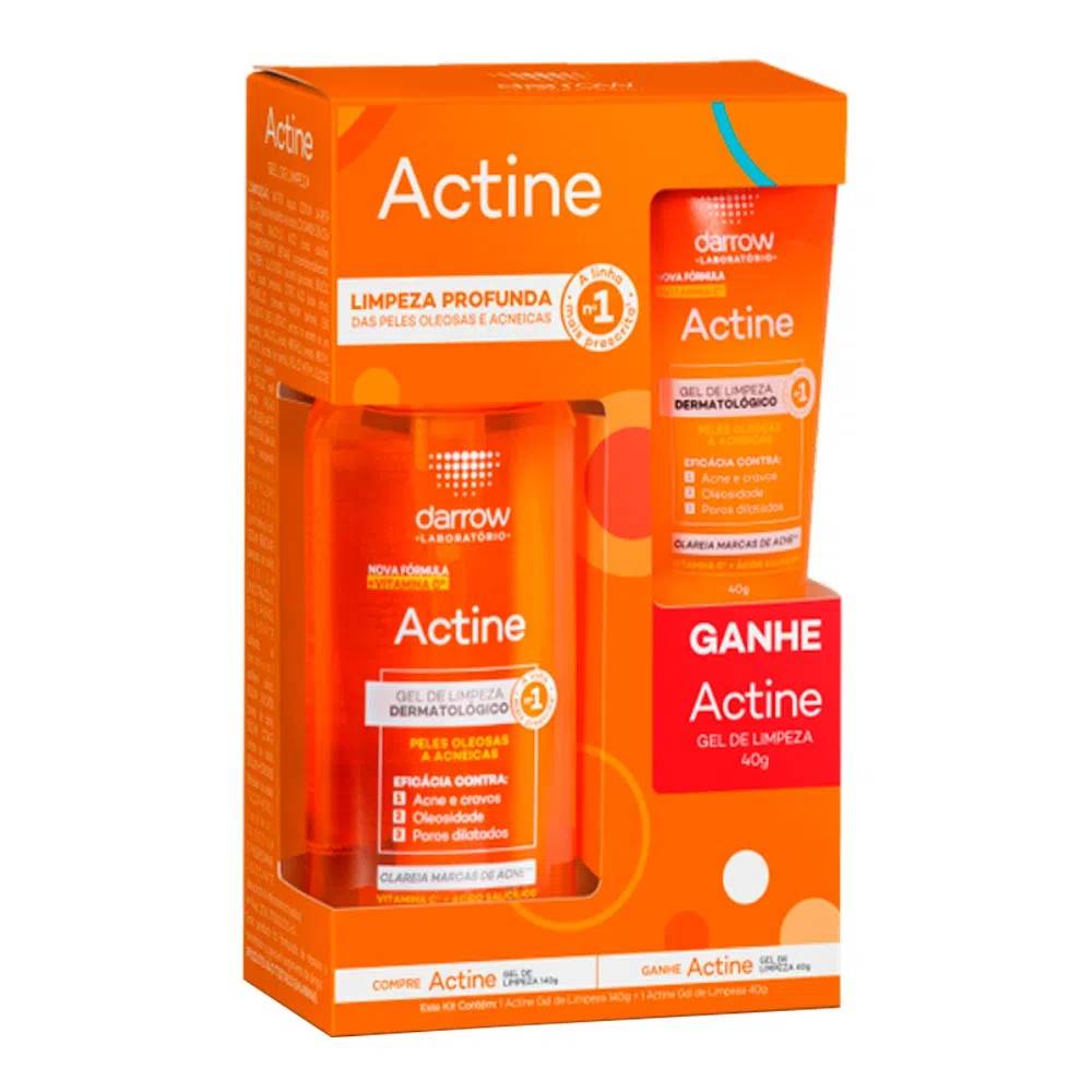 Actine Gel de Limpeza 140g + Gel Limpeza 40g