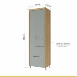 PANELEIRO-2-PORTAS-2-GAVETAS-MARQUESA-70CM-NATURE-E-VERDE