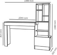ESCRIVANINHA-OFF-LION-138CM-BRANCO-FOSCO