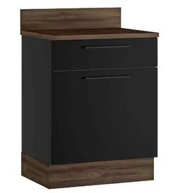 BALCAO-1-PORTA-1-GAVETA-65CM-DIR-EXCLUSIVE-SM-GRAFITE-PRETO-MATT