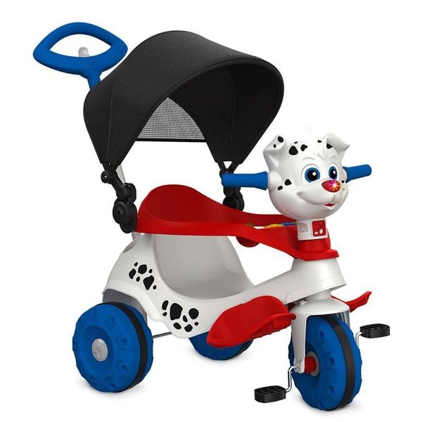 triciclo-com-capota---passeio-e-pedal---velobaby---cachorrinho---branco---bandeirante