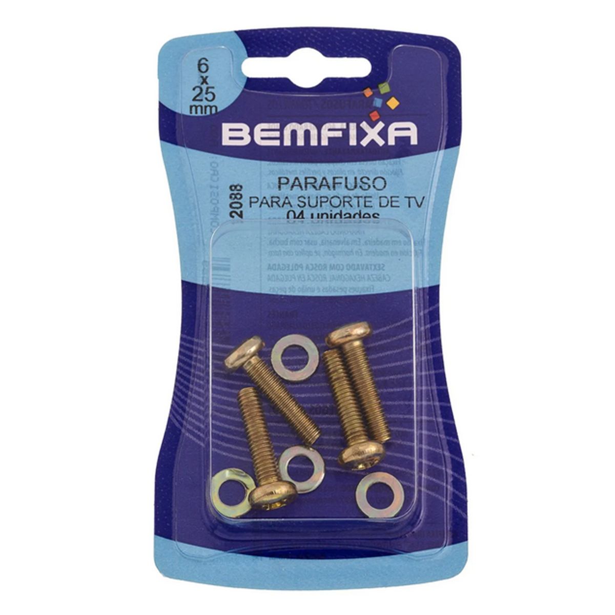 Parafuso-Para-Suporte-De-Tv-Bemfixa-M6x25mm-4-Unidades---Bemfixa-1