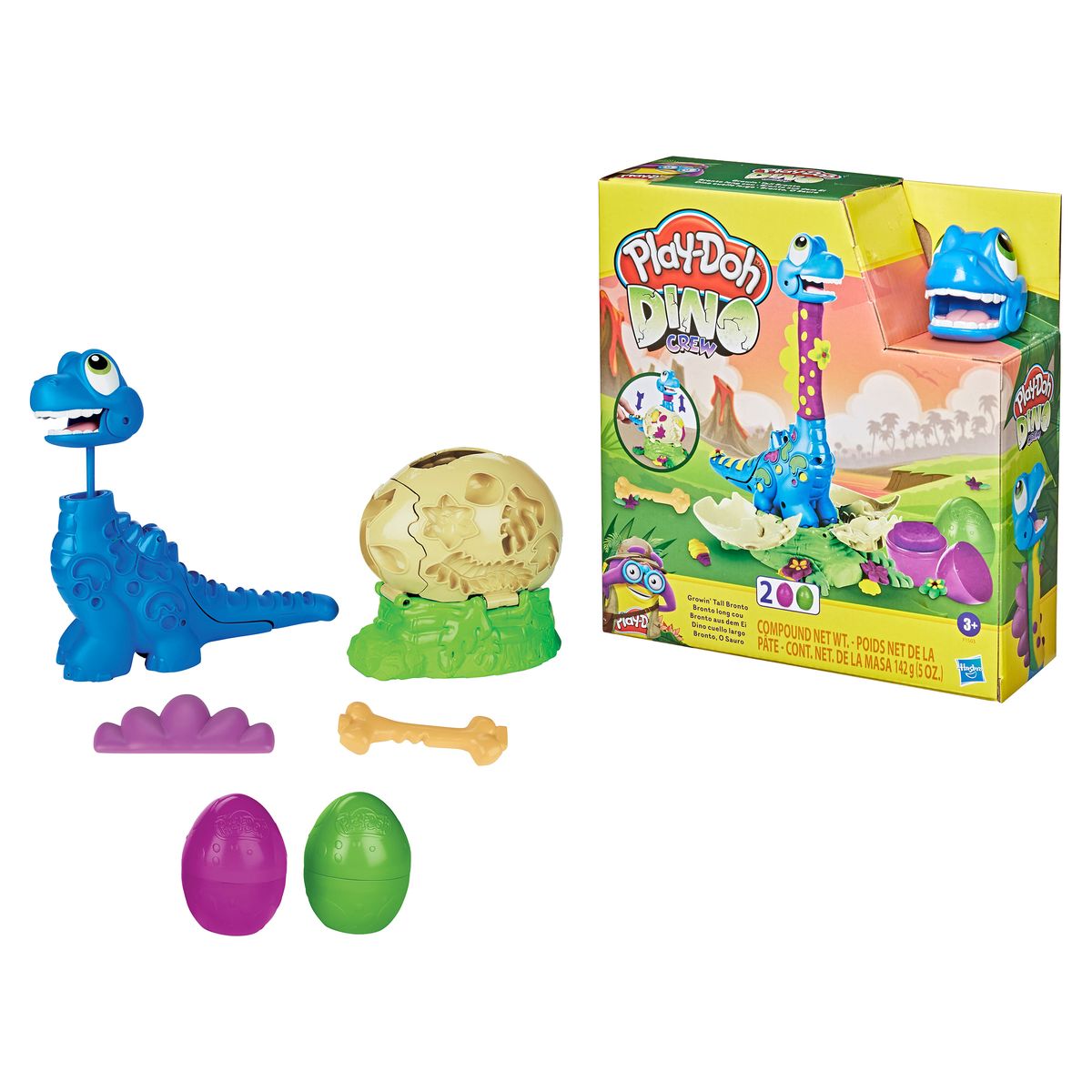 Massa-De-Modelar-Hasbro-Dino-Crew-Bronto-O-Sauro-Play-Doh---Hasbro-0