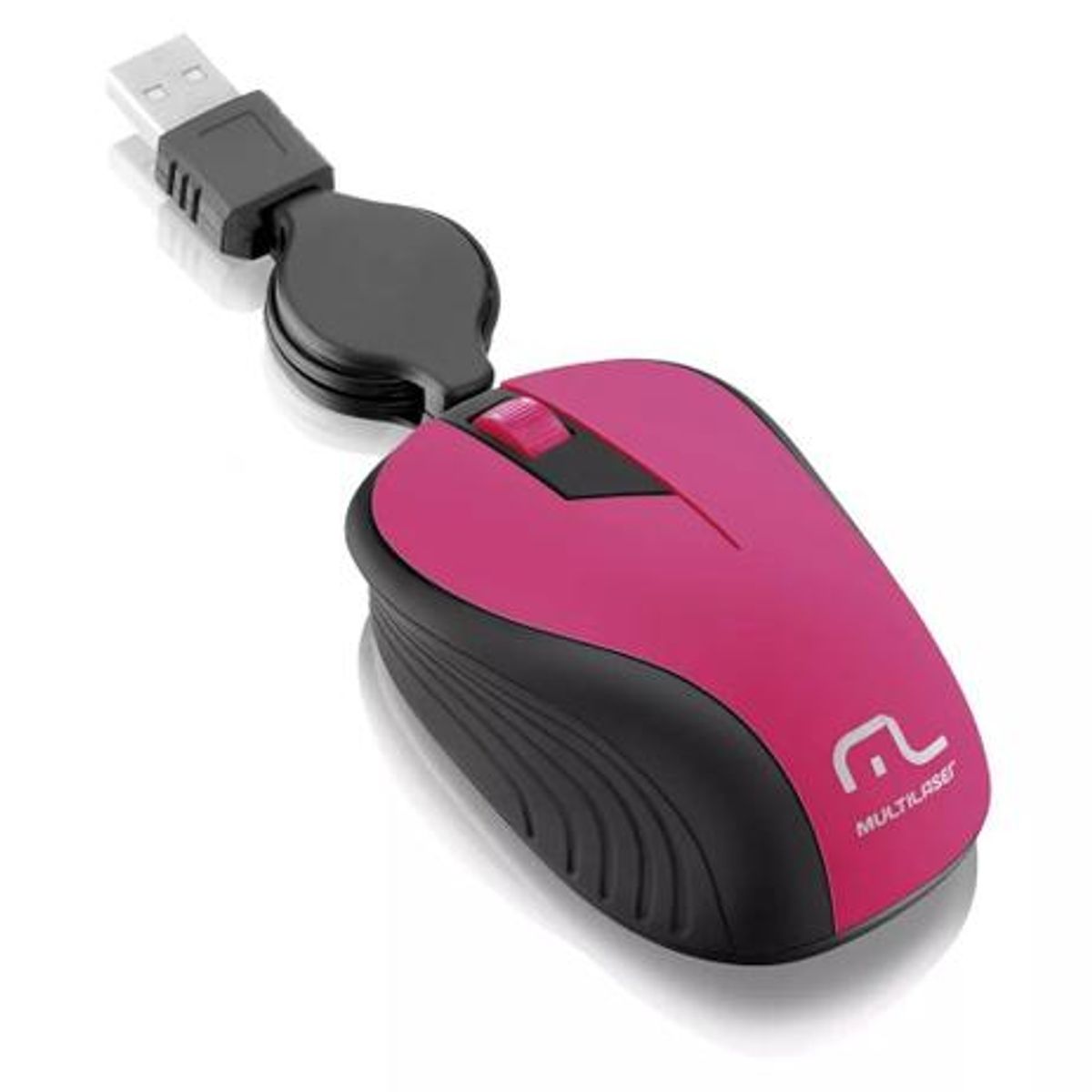 Mouse--ptico-Cabo-Retr-til-Usb-1200dpi-Rosa-E-Preto-Multilaser-Mo233-0