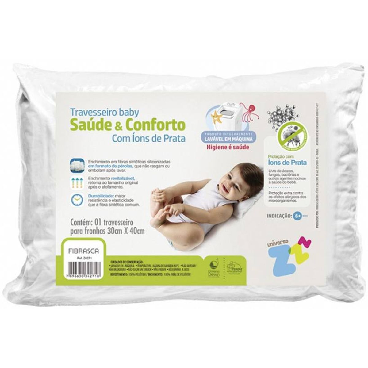 Travesseiro-Baby-Fibra-Lav-vel-Sa-de-Conforto-Ions-De-Prata-30x40-Branco---Fibrasca-0