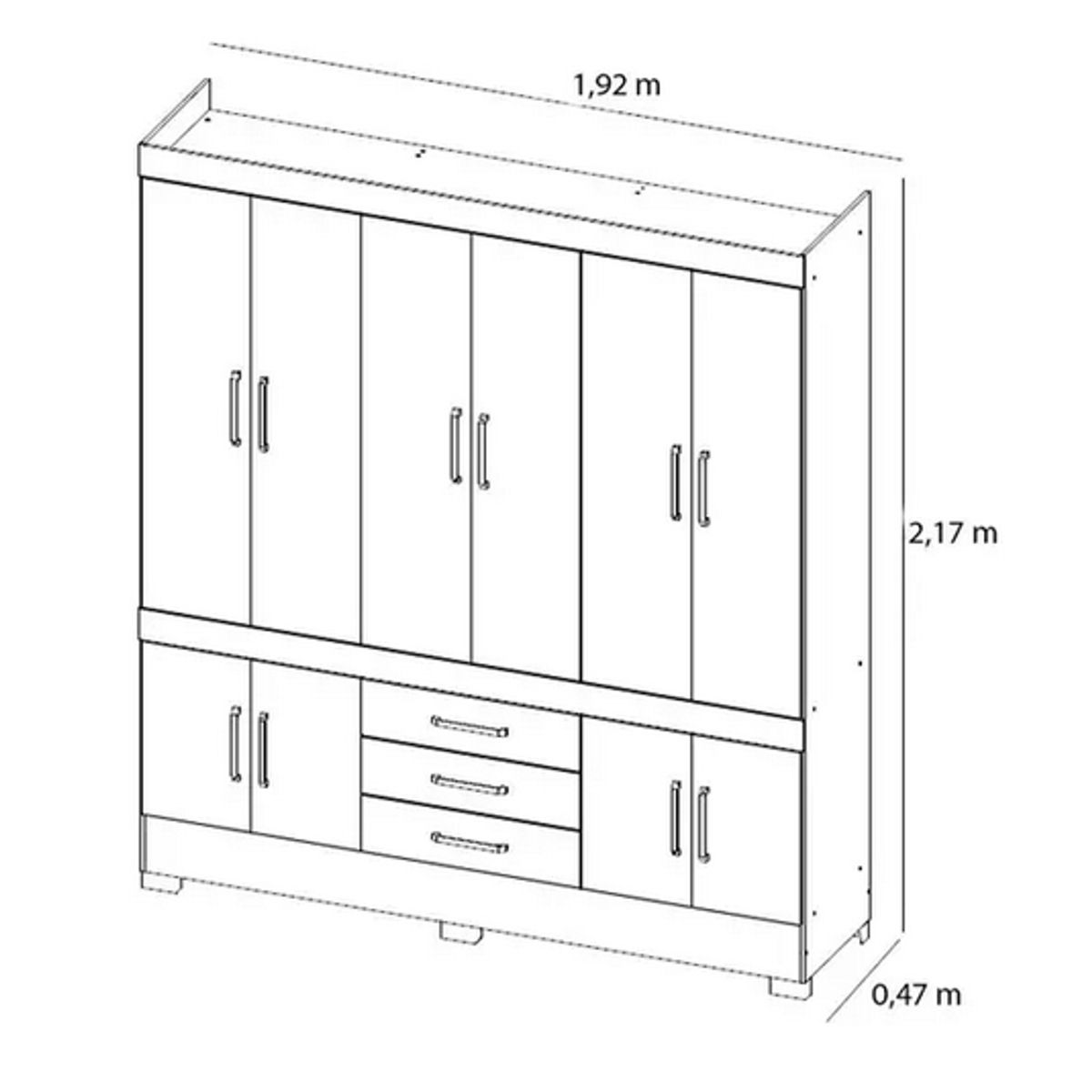 Guarda-Roupa-Casal-Murano-10-Portas-Nogal-Vanilla-Touch---Dem-bile-4