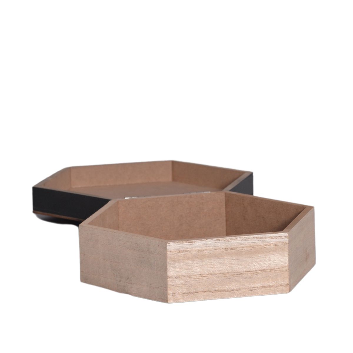 Caixa-Hexagonal-Bee-Madeira-Preto-21x7x18-Mdf---Mai-Home-2