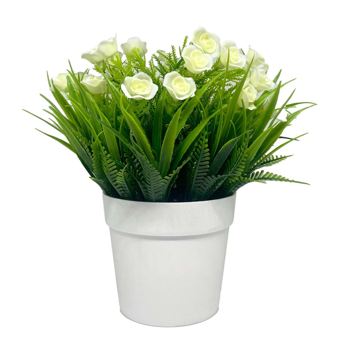 Vaso-Com-Planta-Folhagens-My-Garden-Canelado-Cinza-10x19-Plastico---Mai-Home-0