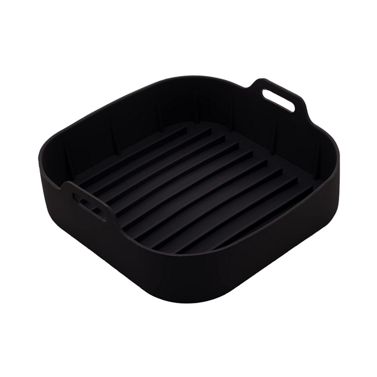 Forma-Quadrada-Silicone-Para-Air-Fryer-Preta-20x7-Cm---Lyor-0