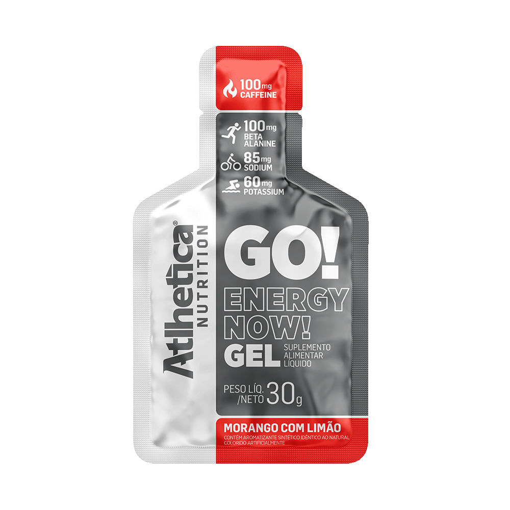 Go! Energy Now Gel Sachê Morango + Limão 30g | Grupo Formosa