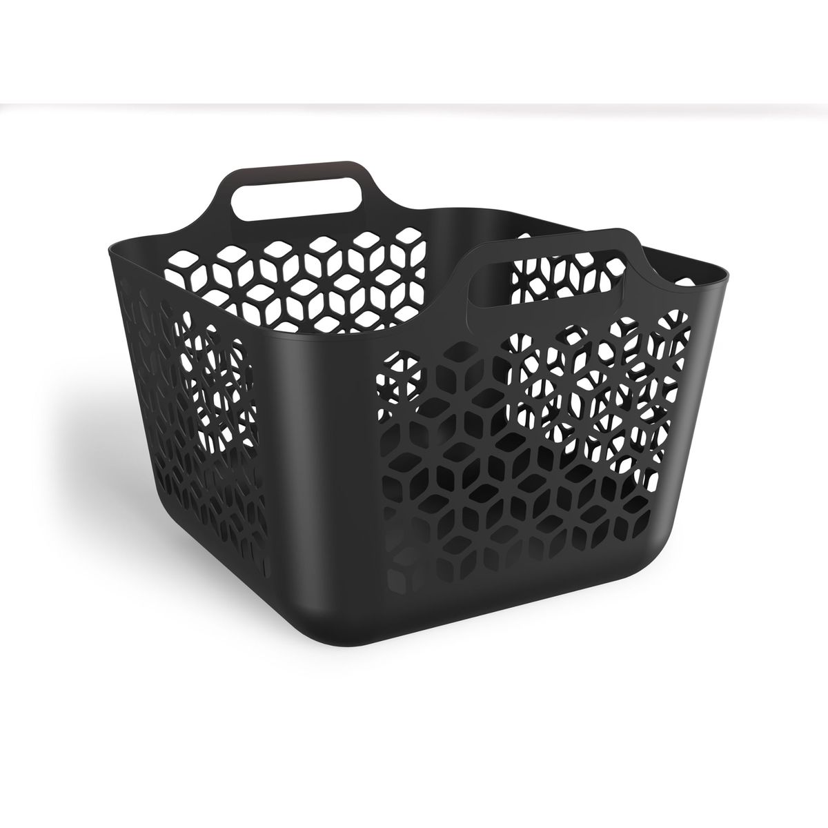 Cesto-De-Roupa-Medio-30-Litros-Preto-Solido-Plastico---Uz-0