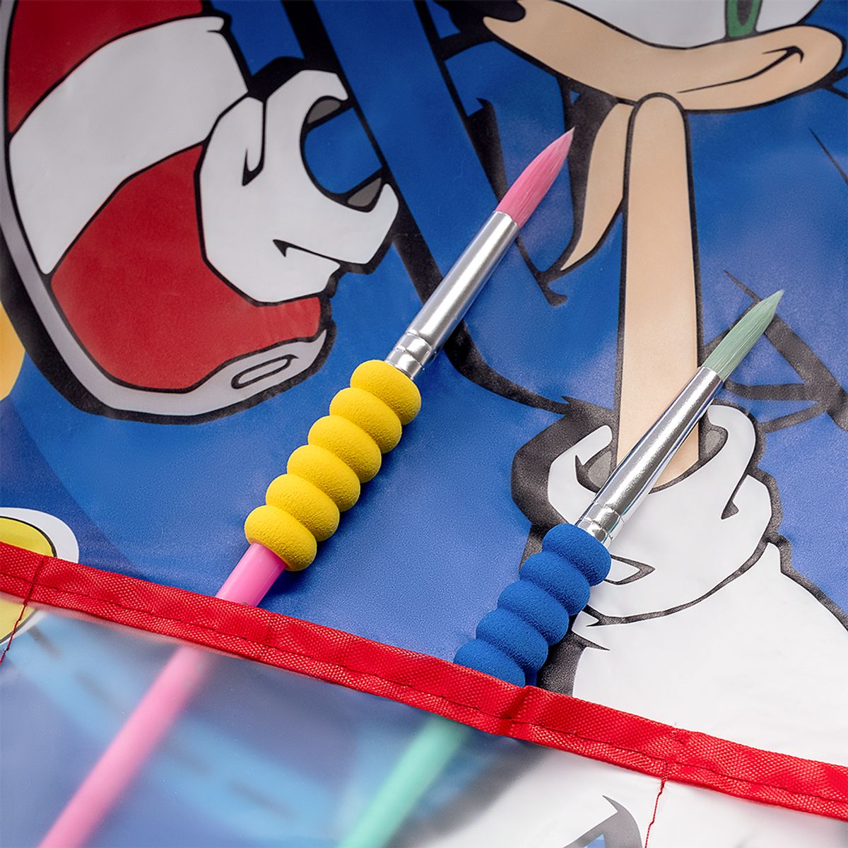 Avental-Infantil-Com-Bolso-E-Manga-Comprida-Sonic---Blister-Com-1-Unidade---Leo-Leo-1