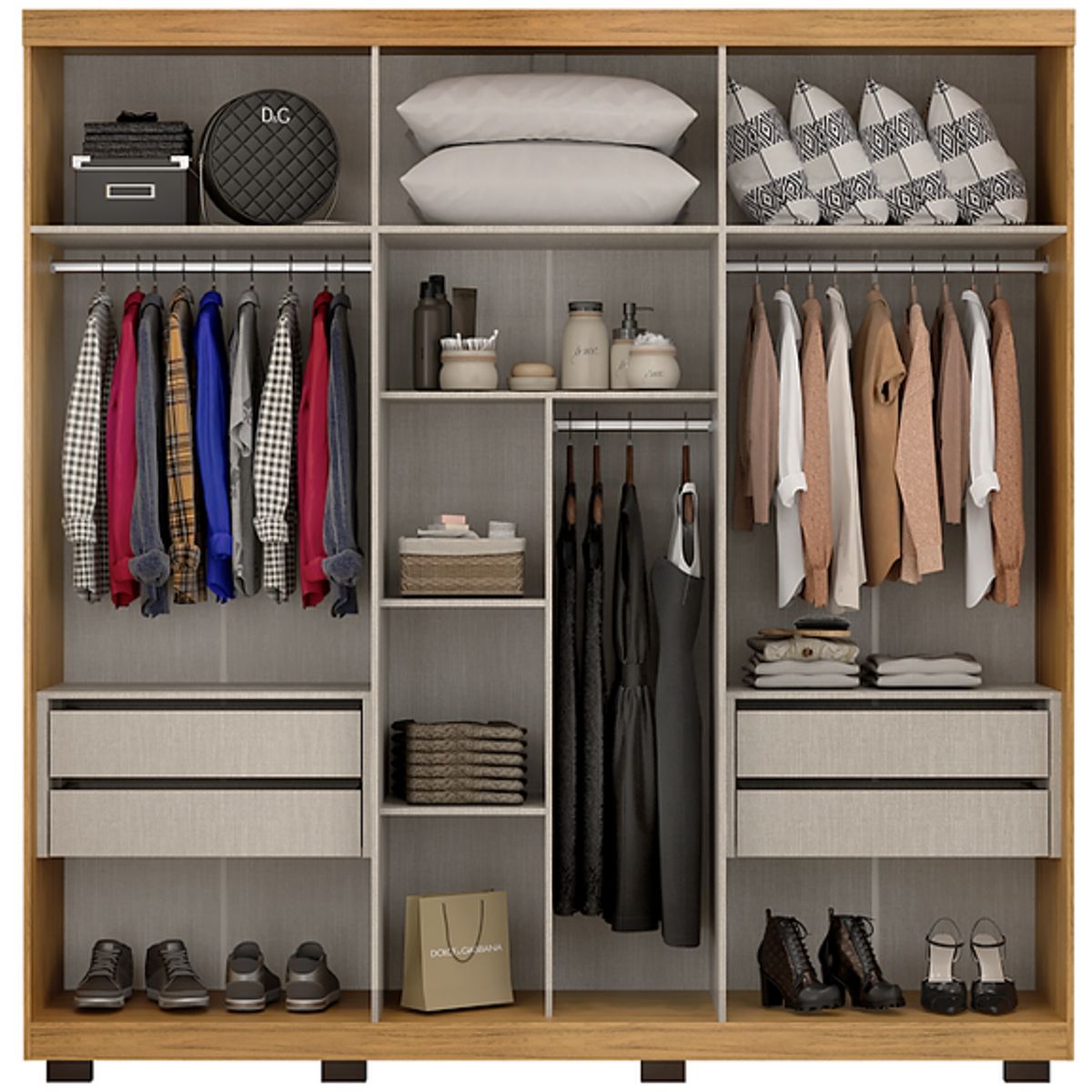 Guarda-Roupa-London-Com-Espelho-Freij--Off-White-240x235cm---Dj-M-veis-1