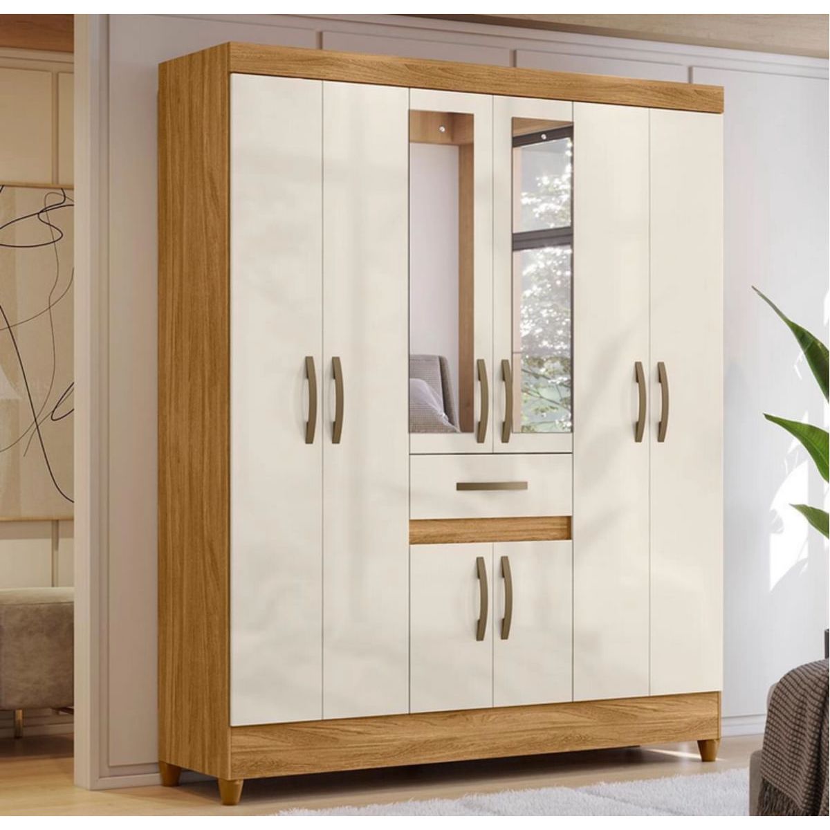 Guarda-Roupa-Casal-Portugal-8-Portas-1-Gaveta-Com-Espelho-E-P-s-Freij--E-Off-White---Moval-1