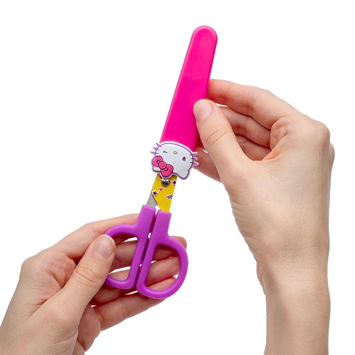 Tesoura-Escolar-Estampada-Com-Capa-Hello-Kitty---Blister-C--1-Und---Leo-Leo-0