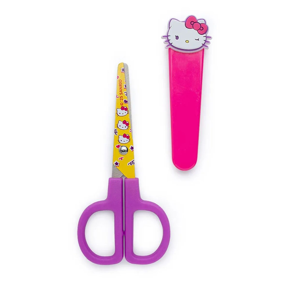 Tesoura-Escolar-Estampada-Com-Capa-Hello-Kitty---Blister-C--1-Und---Leo-Leo-1