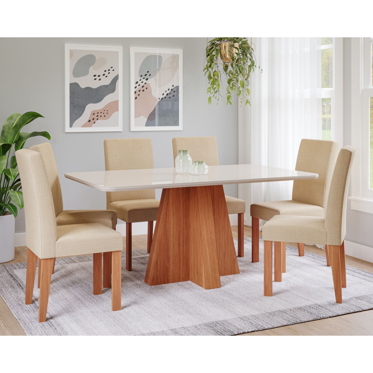 Conjunto-Mesa-De-Jantar-Larissa-160cm-Com-6-Cadeiras-Maia-Cinamomo-Off-White-E-Gengibre-Cimol-0