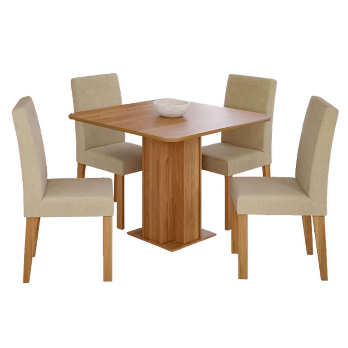 Conjunto-Mesa-Leticia-95x95cm-Com-4-Cadeiras-Maia-Cinamomo-Sued-Marfim---Cimol-0
