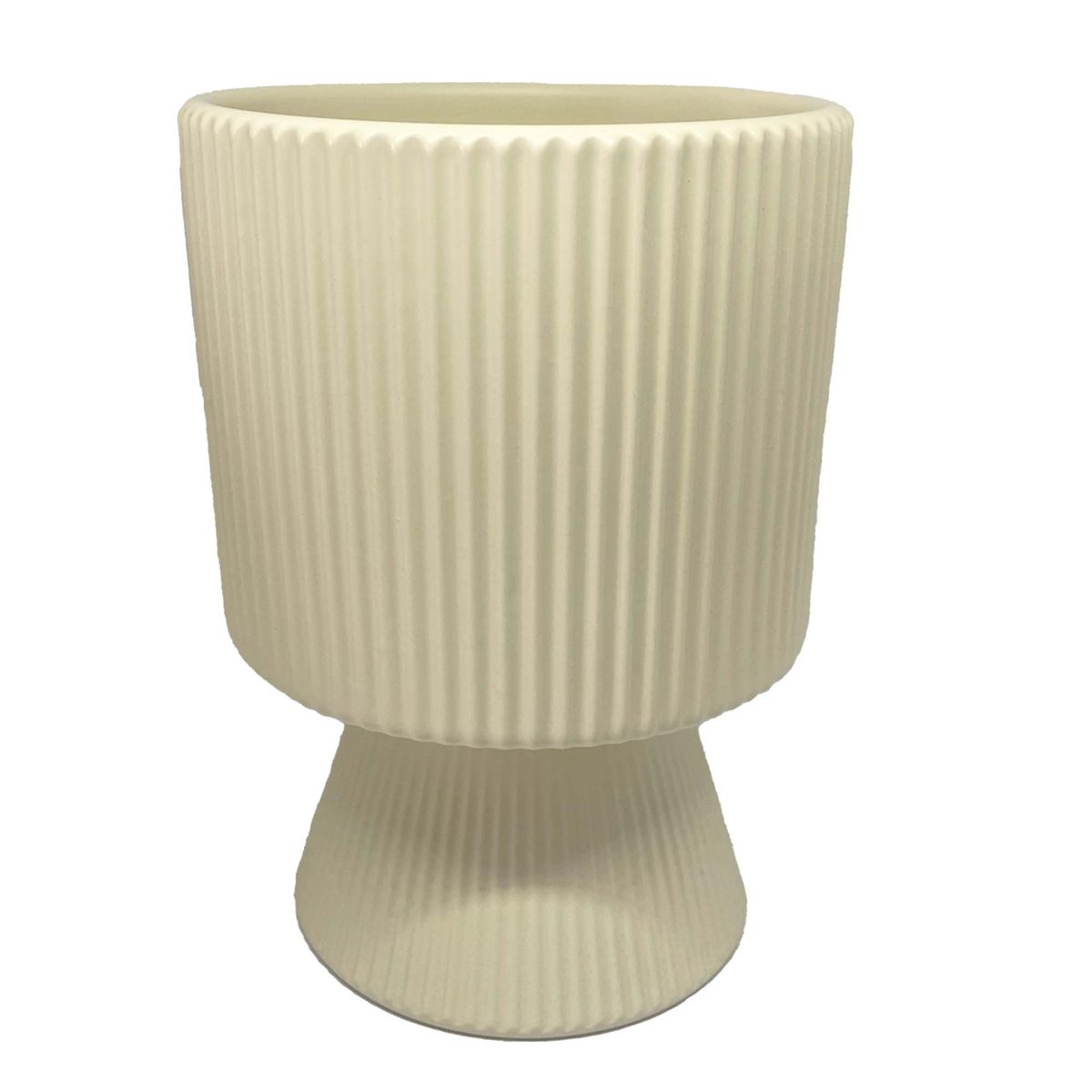 Vaso-Modern-Troffy-Bege-12x16-5cm-Ceramica-Mai-Home-0