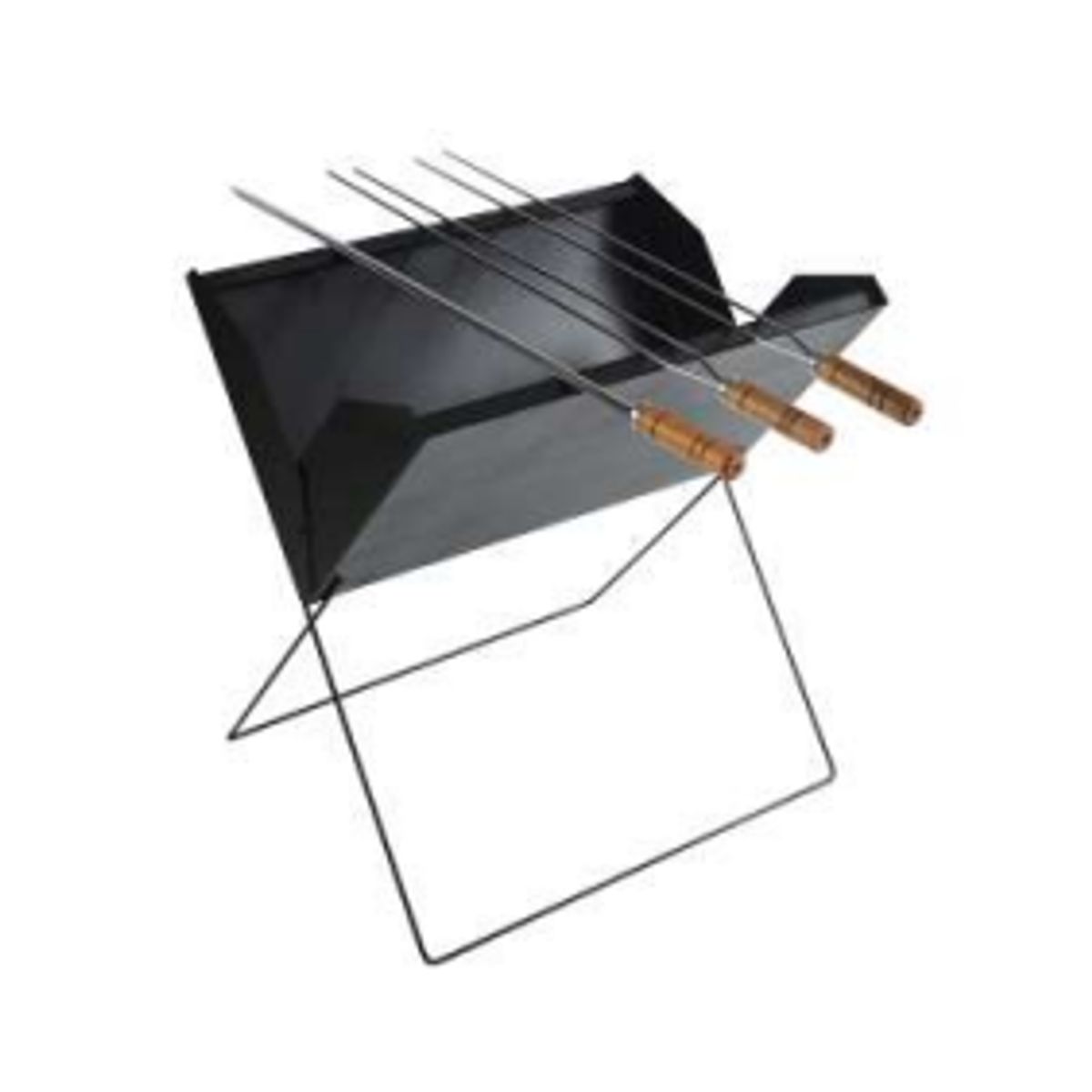 Churrasco-Maleta-Tamanho-P--30cm----Com-2-Espetos-Duplos-1-Simples-45cm-Cromado-0-45mm---Madefer-0