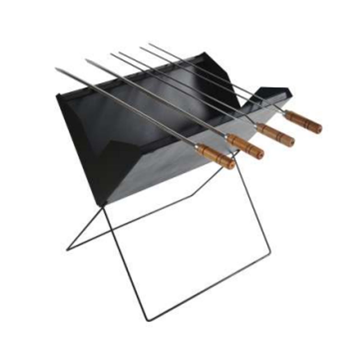 Churrasco-Maleta-Tamanho-M--40cm----Com-2-Espetos-Duplos-2-Simples-45cm-Cromado-0-45mm---Madefer-0