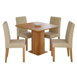 Conjunto-Mesa-Leticia-95x95cm-Com-4-Cadeiras-Maia-Cinamomo-Sued-Marfim---Cimol-0