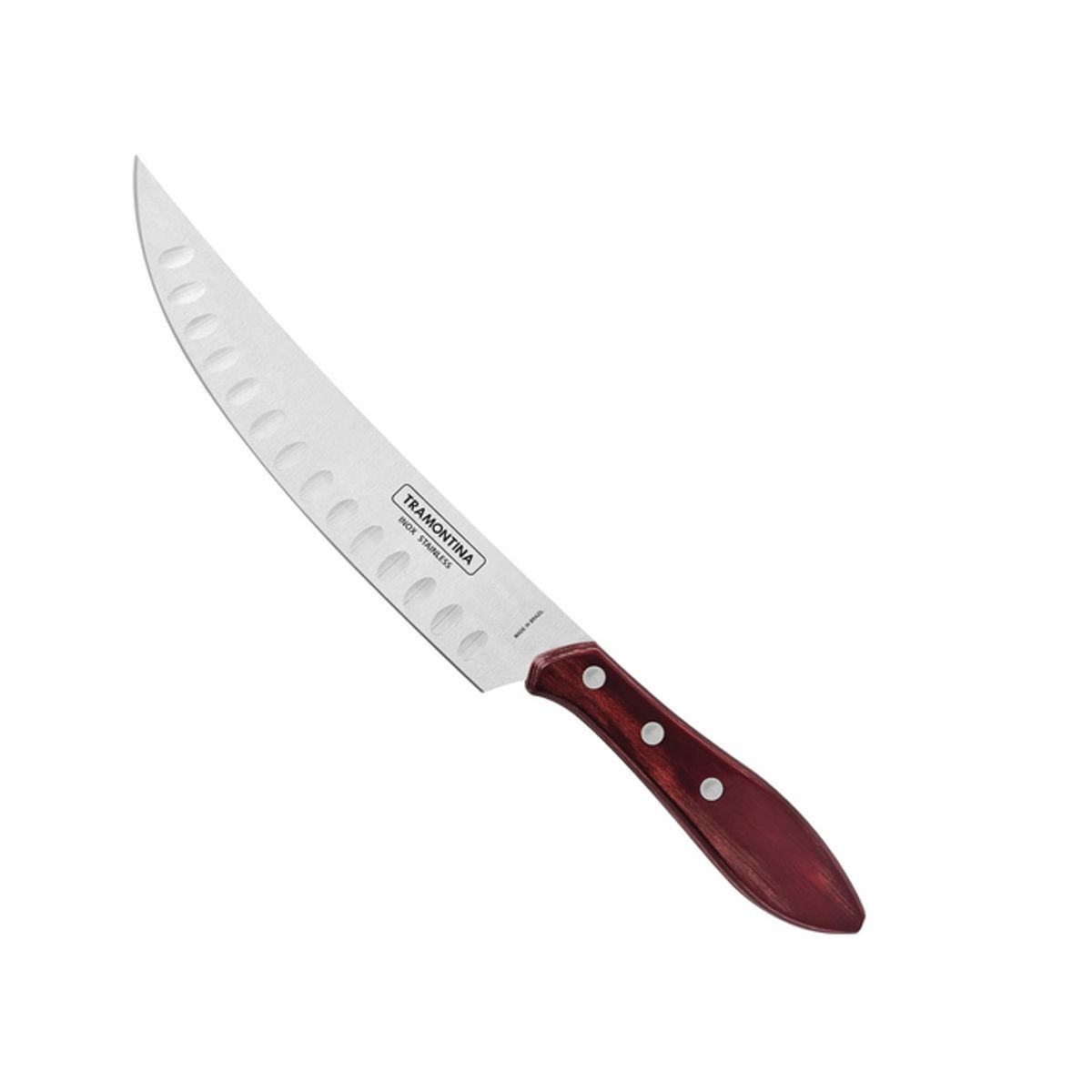 Faca-Para-Carne-Butcher-Com-L-mina-Em-A-o-Inox-E-Cabo-Em-Madeira-Tratada-Polywood-Vermelho-8----Tramontina-0