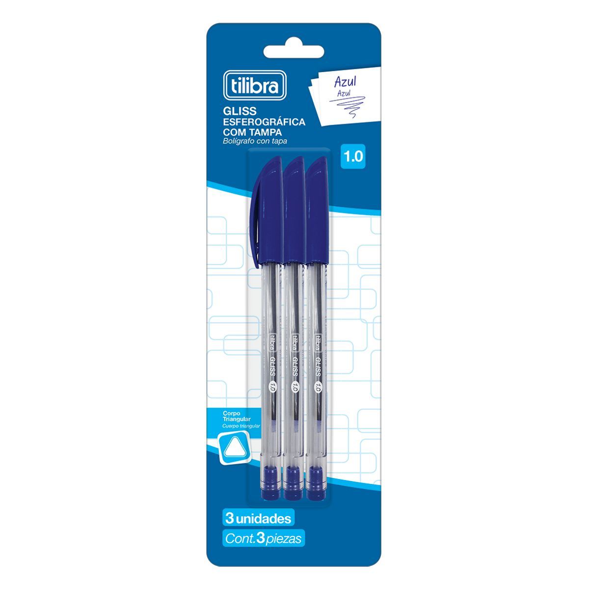 Caneta-Esferogr-fica-1-0-Mm-Gliss-Azul-Com-3-Unidades---Tilibra-0
