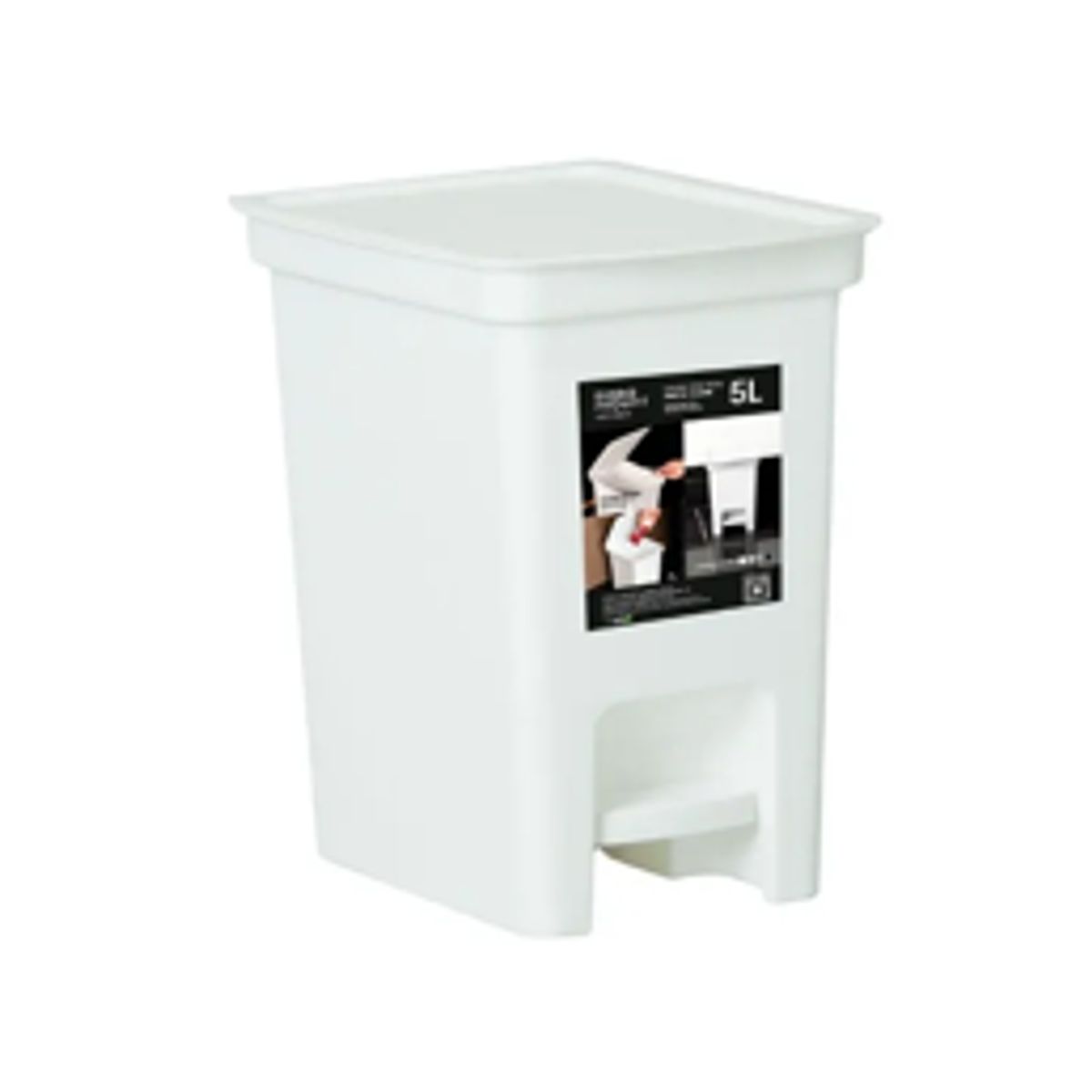 Lixeira-Com-Pedal--Fly-5-Litros-Branco---Paramout-0