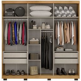 Guarda-Roupa-London-Com-Espelho-Freijo-Off-White-240x218cm---Dj-Moveis-1