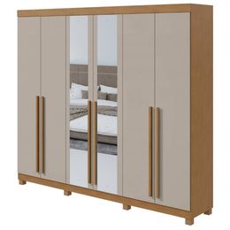Guarda-Roupa-Bertha-6-Portas-Com-Espelho-E-Pes-Amendoa-Clean-E-Off-White---Lopas-0