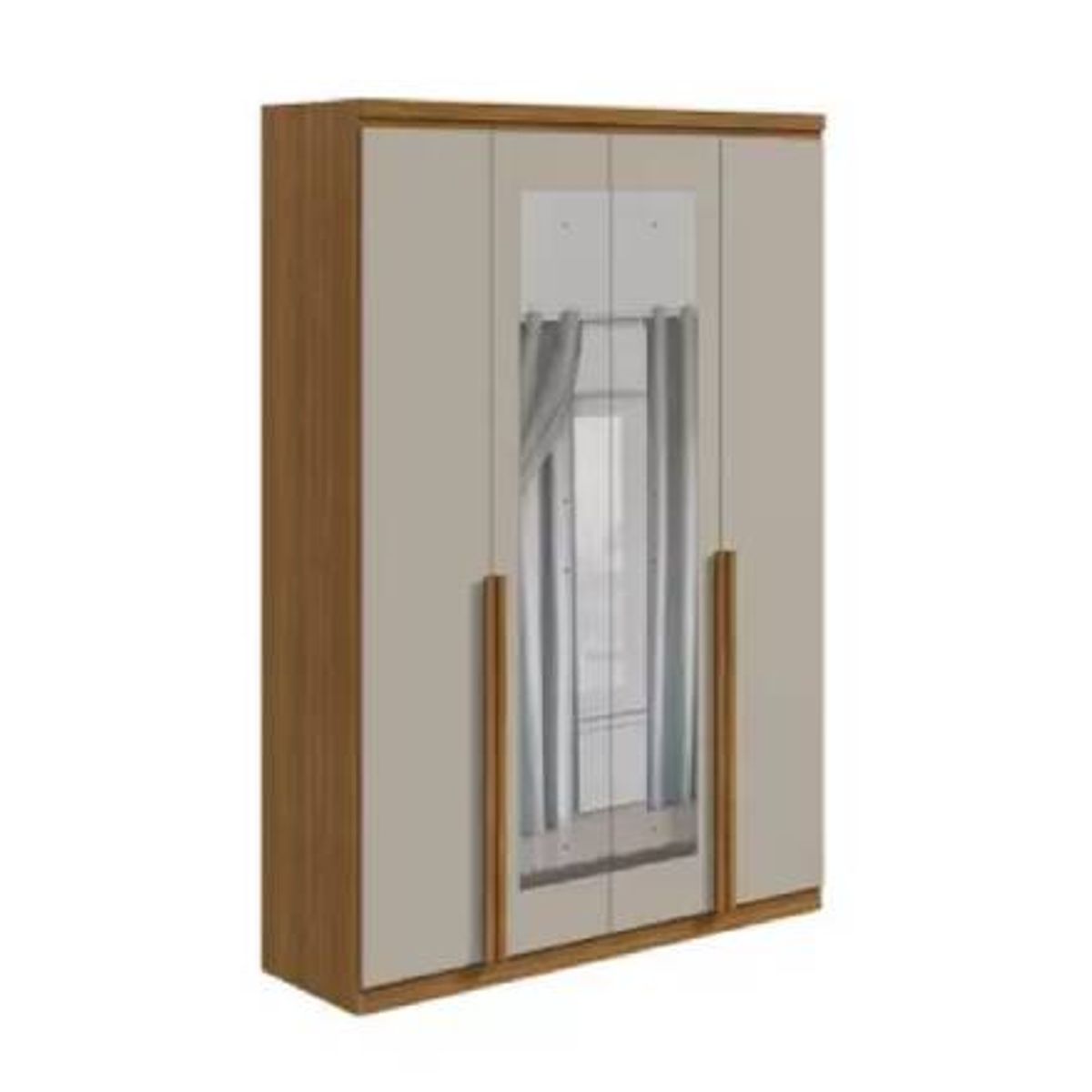 Guarda-Roupa-Casal-Pampulha-4-Portas-Amendoa-Clean-E-Off-White---Lopas-0