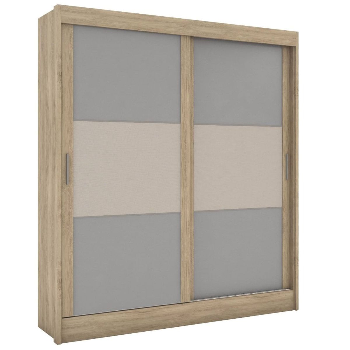 Guarda-Roupa-Bali-2-Portas-2-Gavetas-Carvalho-E-Cinza-Metalico---Rodial-0