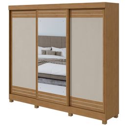 Guarda-Roupa-Nice-3-Portas-Com-Espelho-E-Pes-Amendoa-Clean-E-Off-White---Lopas-0