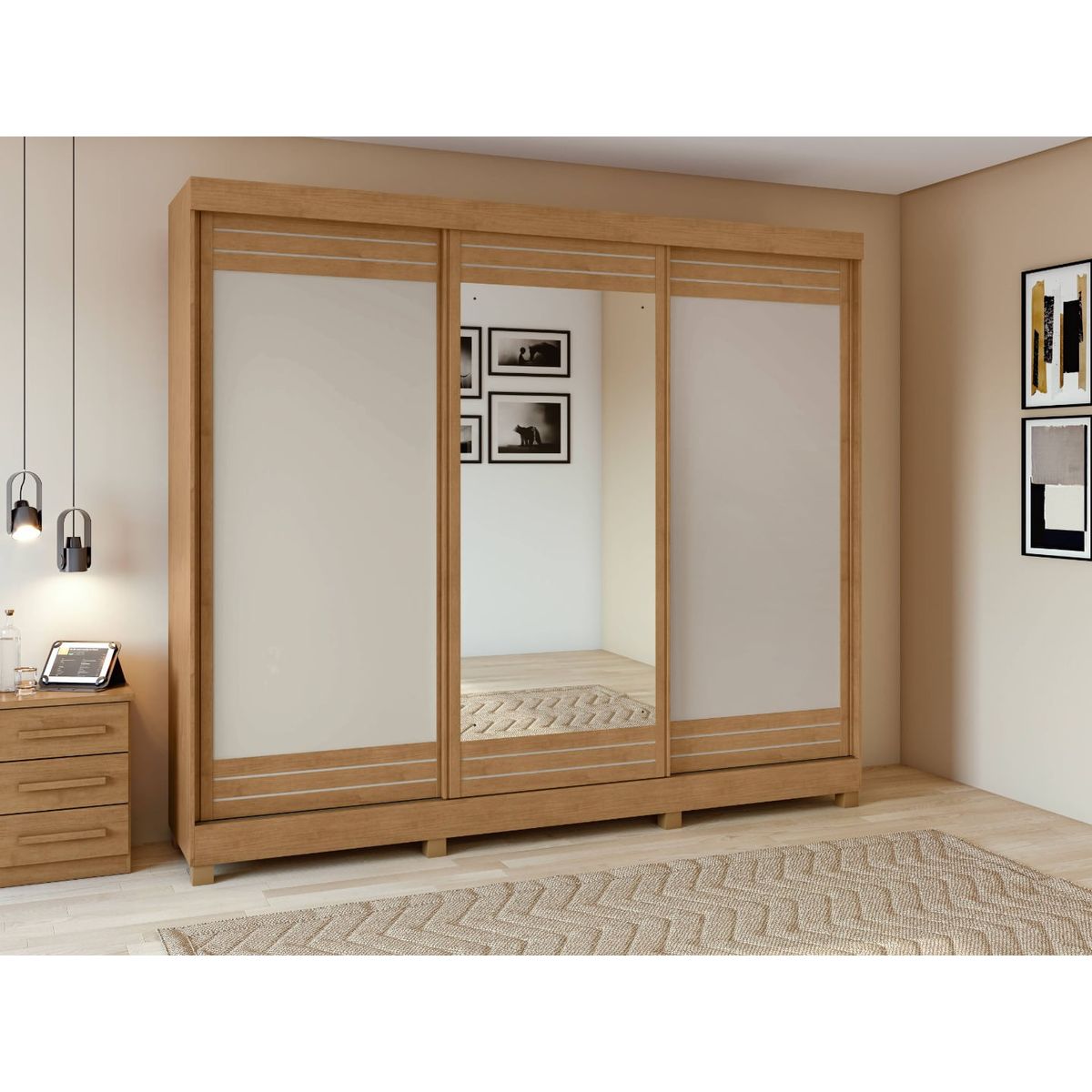 Guarda-Roupa-Nice-3-Portas-Com-Espelho-E-Pes-Amendoa-Clean-E-Off-White---Lopas-1
