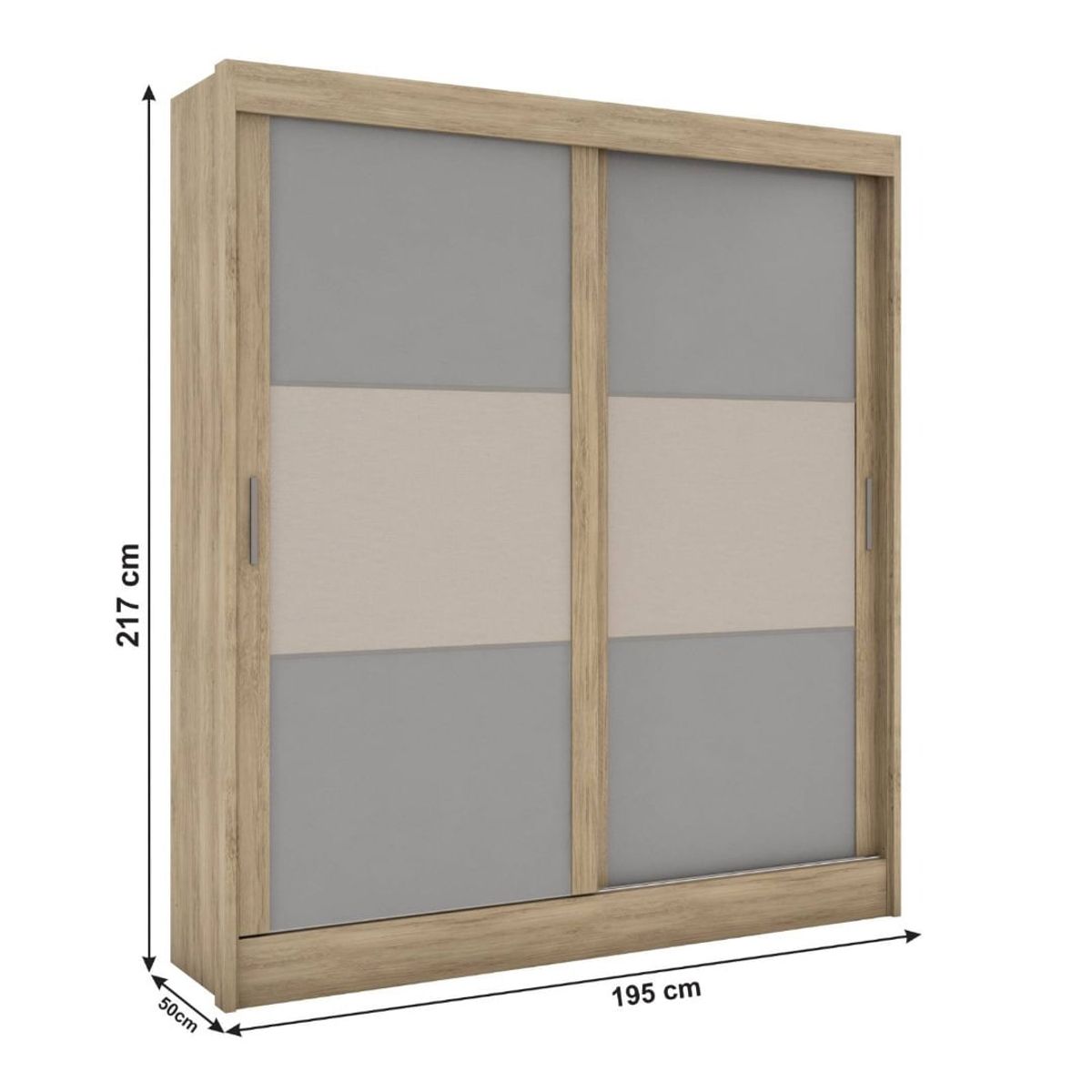 Guarda-Roupa-Bali-2-Portas-2-Gavetas-Carvalho-E-Cinza-Metalico---Rodial-2