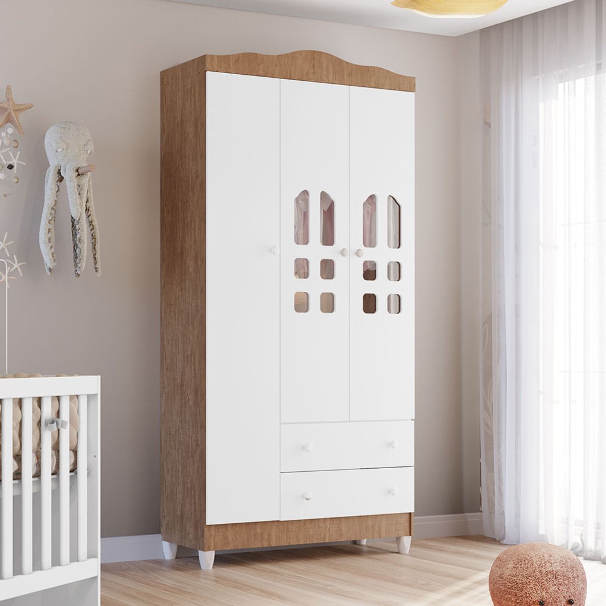 Guarda-Roupa-Selena-3-Portas-Branco-E-Amadeirado-Cb55---Carolina-Baby-1