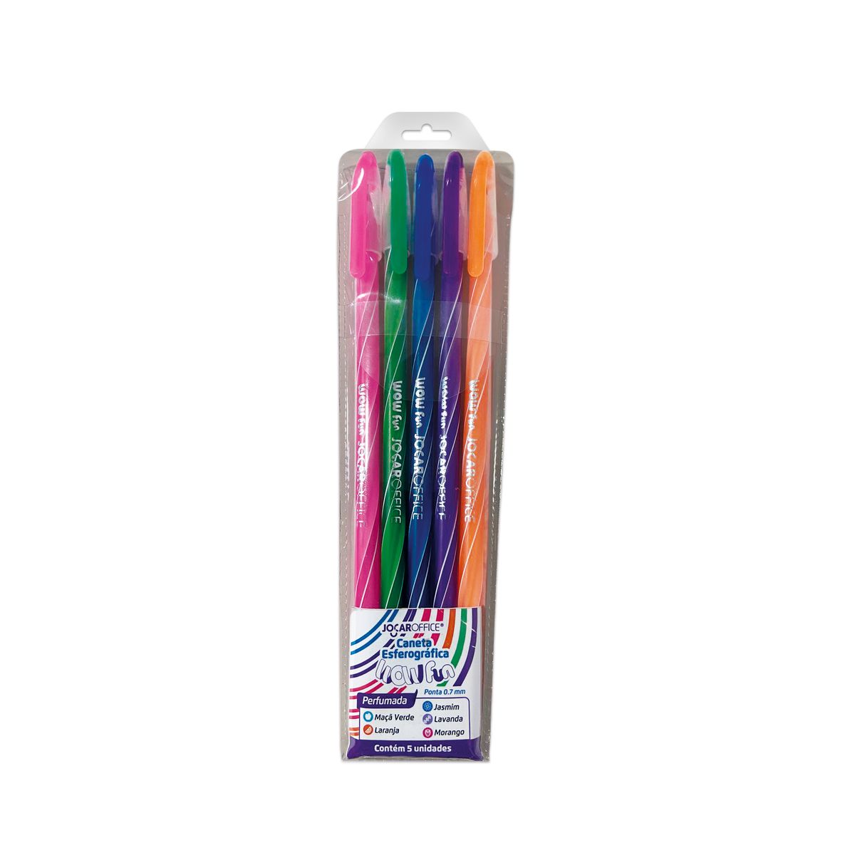 Caneta-Esferografica-Perfumada-Wow-Fun-Ponta-0-7---Estojo-Com-5-Unidades---Jocar-Office-0